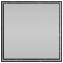 Зеркало Vod-ok Лайт 80x80 с подсветкой мрамор графит