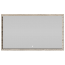 Зеркало Vod-ok Лайт 140x80 с подсветкой ореховый дубослив светлый