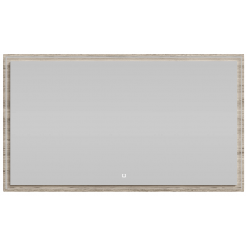 Зеркало Vod-ok Лайт 140x80 с подсветкой ореховый дубослив светлый