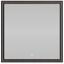 Зеркало Vod-ok Лайт 80x80 с подсветкой палисандр