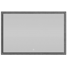 Зеркало Vod-ok Лайт 120x80 с подсветкой серый камень
