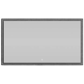 Зеркало Vod-ok Лайт 140x80 с подсветкой серый камень