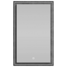 Зеркало Vod-ok Лайт 50x80 с подсветкой серый камень
