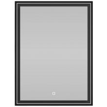 Зеркало Vod-ok Лайт 60x80 с подсветкой черный глянец