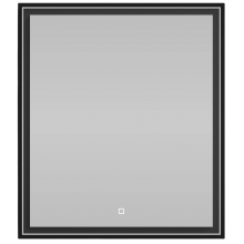 Зеркало Vod-ok Лайт 70x80 с подсветкой черный глянец