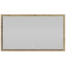 Зеркало Vod-ok Лайт 140x80 с подсветкой дуб тортуга