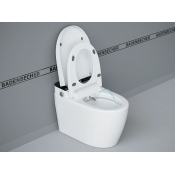Электронный приставной унитаз-биде Badenbecher, SMART X1, с интеллектуальным модулем и пультом дистанционного управления, крышка микролифт, белый