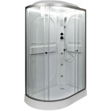 Душевая кабина AvaCan L602RLED+GM с подсветкой и гидромассажем 120х80 хром/прозрачное