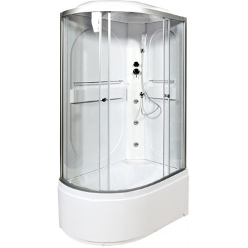 Душевая кабина AvaCan L620RGM 120х80 с гидромассажем хром/прозрачное