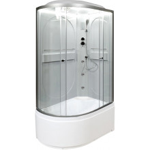 Душевая кабина AvaCan L620RLED+GM с подсветкой и гидромассажем 120х80 хром/прозрачное