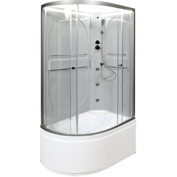 Душевая кабина AvaCan L620RNLED+GM с подсветкой и гидромассажем 120х80 хром/прозрачное