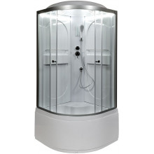 Душевая кабина AvaCan L610LED 100х100 с подсветкой хром/прозрачное