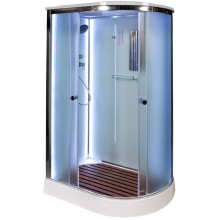 Душевая кабина AvaCan D102SLLED L 120х80 хром/рифленое