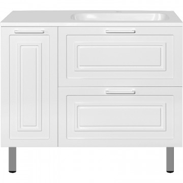 Тумба с раковиной Style Line Альба Люкс Plus ЛС-000010054/СС-00002281 90 R белый