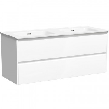 Тумба с раковиной Sancos Libra LB120-2W/CN7004 120 белый глянец