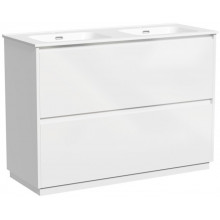 Тумба с раковиной Sancos Libra Floor LB120F-2W/CN7004 120 белый глянец