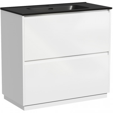 Тумба с раковиной Sancos Libra Floor LB90FW/CN7002MB 90 белый глянец