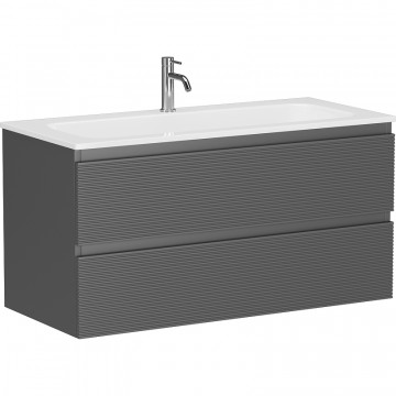Тумба с раковиной Sancos Folk FL100GS/CN7013 100 grey soft
