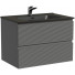 Тумба с раковиной Sancos Folk FL70GS/CN7007MB 70 grey soft