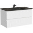Тумба с раковиной Sancos Folk FL90W/CN7002MB 90 bianco