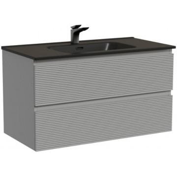 Тумба с раковиной Sancos Folk FL90ES/CN7002MB 90 ergraut soft