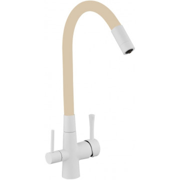 Смеситель для кухни Savol S-L1806W-12 белый/бежевый