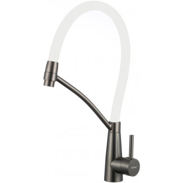 Смеситель для кухни Fmark FS8255Q-02 графит/белый
