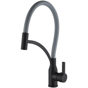 Смеситель для кухни Fmark FS8244H-04 черный/серый