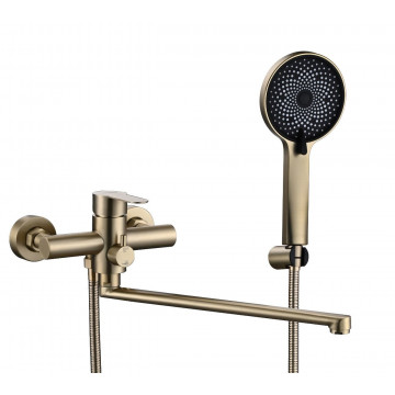 Смеситель для ванны Fmark FS8225C матовое золото