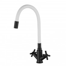 Смеситель для кухни Fmark FS8442H-02 матовый черный/белый