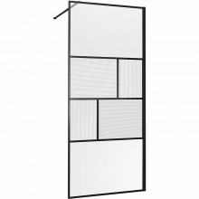 Душевая перегородка Vincea Walk-In VSW-1HC100CFB 100 черный/рифленое