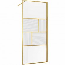 Душевая перегородка Vincea Walk-In VSW-1HC100CFBG 100 брашированное золото/рифленое