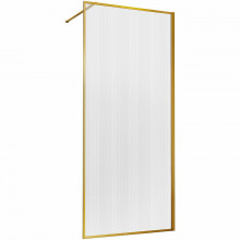 Душевая перегородка Vincea Walk-In VSW-1HP100FLBG 100 брашированное золото/рифленое