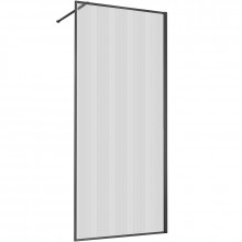 Душевая перегородка Vincea Walk-In VSW-1HP100FLGM 100 вороненая сталь/рифленое