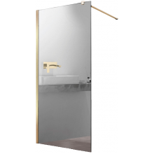 Душевая перегородка Vincea Walk-In VSW-1H100MRG 100 матовый золотой/зеркальное