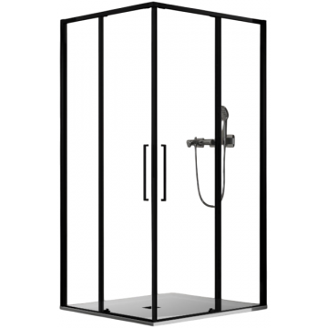 Душевой уголок Vincea Slim VSS-6SL9010CLB 100x90 черный/прозрачное