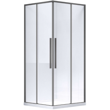Душевой уголок Vincea Slim-N VSS-4SN9010CLGM 100x90 вороненая сталь/прозрачное