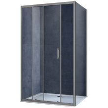 Душевой уголок Vincea Alpha VSR-3AL9011CLGM 110x90 вороненая сталь/прозрачное