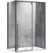 Душевой уголок Vincea Lugano VSR-1L9012CLGM-1 120x90 вороненая сталь/прозрачное