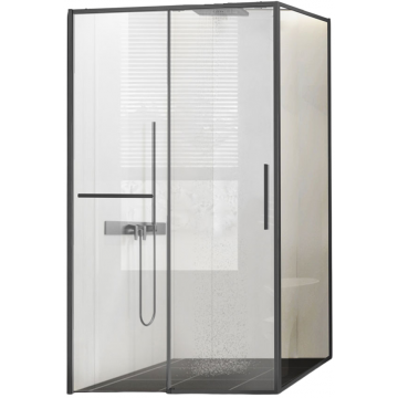 Душевой уголок Vincea Slim Soft VSR-1SS1011CLGM 110x100 вороненая сталь/прозрачное