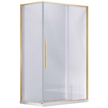 Душевой уголок Vincea Slim-N VSR-4SN9013CLG 130x90 брашированное золото/прозрачное
