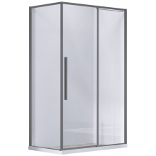 Душевой уголок Vincea Soft VSR-3SO8011CLGM 110x80 вороненая сталь/прозрачное