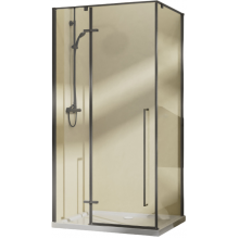 Душевой уголок Vincea Slim-N VSR-5SN1010CLGM 100x100 вороненая сталь/прозрачное