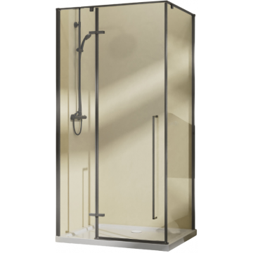 Душевой уголок Vincea Slim-N VSR-5SN9010CLGM 100x90 вороненая сталь/прозрачное