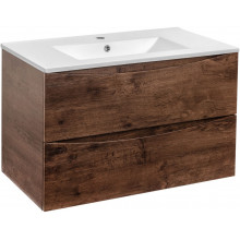Тумба с раковиной Vincea Mia VMC-2MC750RW/VBS-13975 75 темное дерево