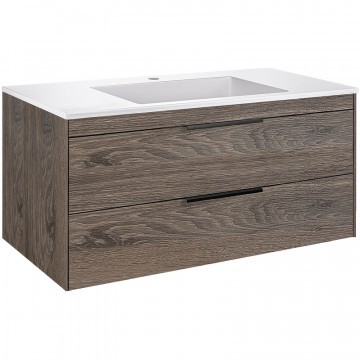 Тумба с раковиной Vincea Chiara 2D VMC-2C2100RO/VCB-13100W 100 темный дуб