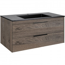 Тумба с раковиной Vincea Chiara 2D VMC-2C2100RO/VCB-13100B 100 темный дуб