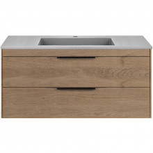 Тумба с раковиной Vincea Chiara 2D VMC-2C2100NO/VCB-13100G 100 натуральный дуб