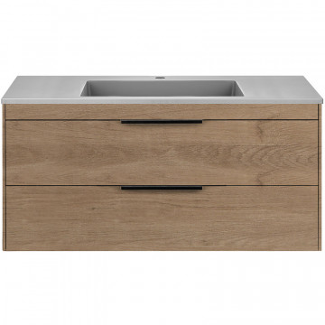 Тумба с раковиной Vincea Chiara 2D VMC-2C2100NO/VCB-13100G 100 натуральный дуб