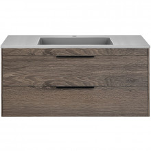 Тумба с раковиной Vincea Chiara 2D VMC-2C2100RO/VCB-13100G 100 темный дуб